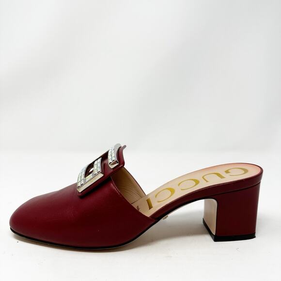 Gucci Crystal Square G Madelyn Mules - Picture 9 of 12
